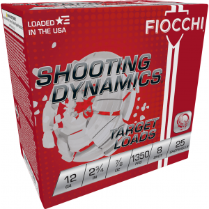 FIOCCHI 12sd78h8 Shooting Dynamics Target 12 Gauge 2.75 In 7/8 Oz 8 Shot 25 Per Box/ 10 Cs
