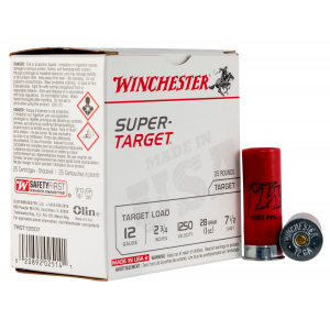 WINCHESTER Ammo Trgt12507 Super-target Light Target 12 Gauge 2.75 In 1 Oz 7.5 Shot 25 Per Box/ 10 Case