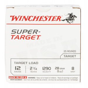 WINCHESTER Ammo Trgt12908 Super-target Light Target 12 Gauge 2.75 In 1 Oz 8 Shot 25 Per Box/ 10 Case