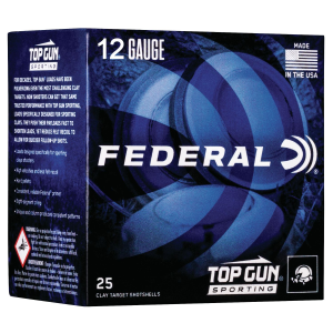 FEDERAL Tgs1288 Top Gun 12gauge 2.75 In 1oz 8shot 25 Per Box/10 Case, Shotgun Shells