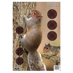 Birchwood Casey 35406 Pregame Squirrel Paper Hanging Rifle 12 in x 18 in Impact Enhancement 8 Per Pkg