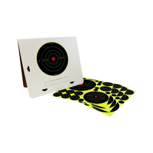 Birchwood Casey 34208 Shoot-N-C Reactive Target Variety Pack Bullseye Adhesive Paper Target 4 Per Pkg