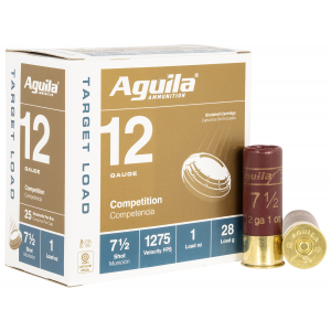 AGUILA 1chb1337 Target Load Competition 12 Gauge 2.75 In 1 Oz 7.5 Shot 25 Per Box/ 10 Cs