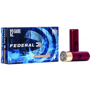 FEDERAL F130rs Power-shok 12 Gauge 2.75 In 1 1/4 Oz Rifled Slug Shot 5 Per Box/ 50 Cs