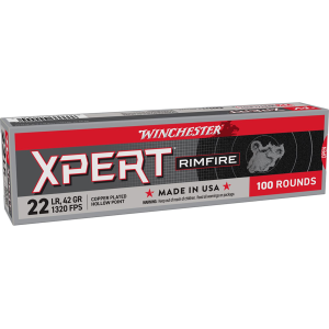 WINCHESTER Xpert22x Xpert 22lr 42gr Copper Hollow Point 100 Per Box/20 Case Rimfire Ammunition