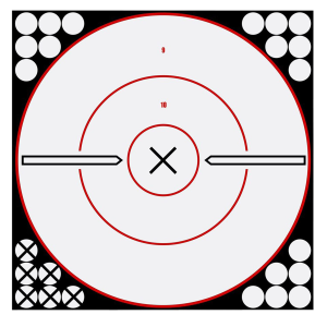 Birchwood Casey 34019 Shoot-N-C Reactive Target Self-Adhesive Paper Universal Black/White 12 in Bullseye Includes Pasters 5 Pack