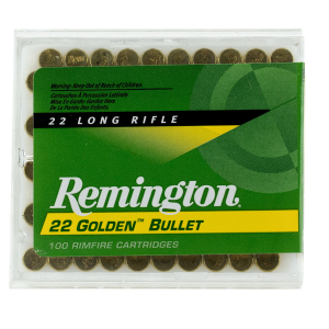 REMINGTON Ammunition 21276 Golden Bullet 22 Lr 40 Gr Plated Lead Round Nose 100 Per Box/ 50 Cs