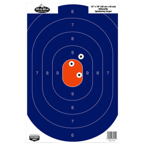 Birchwood Casey 35718 Dirty Bird Silhouette Tagboard Hanging Universal 12 in x 18 in Blue/Orange 8 Per Pkg