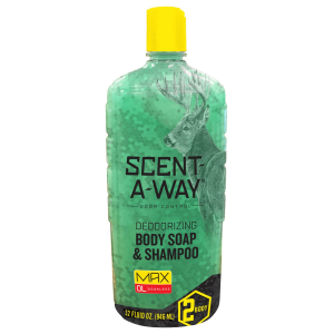 Scent-A-Way 07758 Shampoo/Body Wash Odor Eliminator Odorless Scent Vegetable Proteins 32oz Bottle