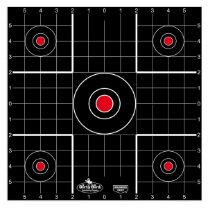 Birchwood Casey 35212 Dirty Bird Bullseye Tagboard Hanging 12 in Black/Red 12 PK