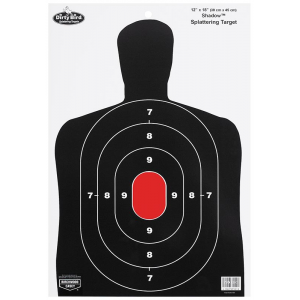 Birchwood Casey 35707 Dirty Bird BC-27 Silhouette Tagboard Hanging Pistol 12 in x 18 in Black/White 8 Per Pkg