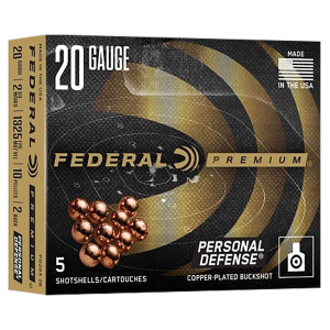 Federal PD2042B 20 Gauge 2.75 in 2 Buck Shot 5 Per Box/ 10 Case