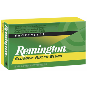 REMINGTON Ammunition 20302 Slugger 12 Gauge 2.75 In 1 Oz Rifled Slug Shot 5 Per Box/ 50 Cs
