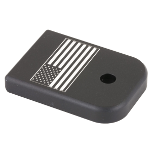 Bastion American Flag, Mag Base Plate, Black, Fits Glock 9/40 BASGL-940-BW-USAFLG - Bastion