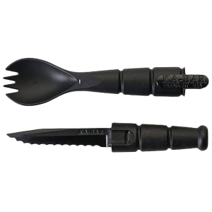 Ka-Bar 9909 Spork/Knife Black Creamid 2.50 in Serrated 6.88 in Long