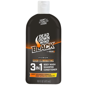 Dead Down Wind 127160 Black Premium 3-in-1 Combo Odor Eliminator 16 oz Squeeze Bottle