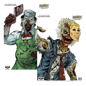 Birchwood Casey 35638 Darkotic Primal Cut Zombie Butcher/Lawyer Hanging Paper All Firearms 12 in x 18 in Impact Enhancement Splatter 8 Targets