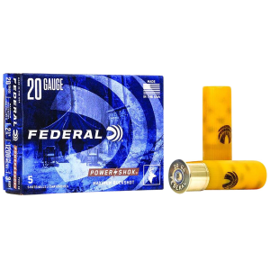 FEDERAL F2033b Power-shok Magnum 20gauge 2.75 In 20pellets 1oz 3buckshot 5 Per Box/50 Case, Shotgun Shells