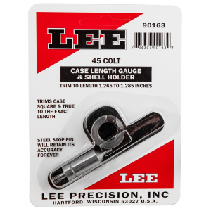 Lee Precision 90163 Case Length Gauge 45 Colt (LC) Steel Works With Cutter/Lock Stud Includes Shell Holder