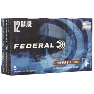 Federal F1271B Power-Shok Max Buck 12 Gauge 2.75 in 1 Buck Shot 5 Per Box/ 50 Cs