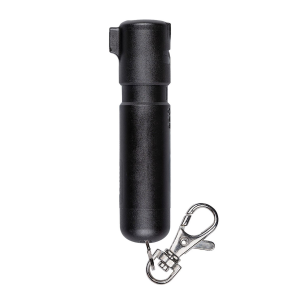 Sabre MDBK02 Mighty Discreet Pepper Spray Capsaicin UV Dye Effective Distance 12 ft .20 oz Black Includes Key Ring Includes Snap Clip
