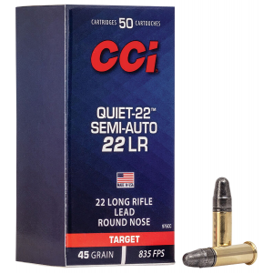 CCI 975cc Quiet-22 22 Lr 45 Gr Lead Round Nose 50 Per Box/ 100 Cs