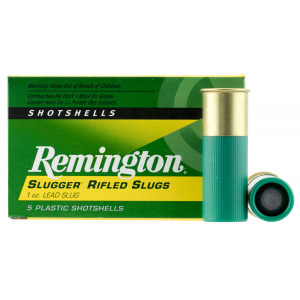 REMINGTON Ammunition 20300 Slugger 12 Gauge 2.75 In 1 Oz Rifled Slug Shot 5 Per Box/ 50 Cs