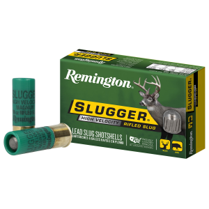 REMINGTON Ammunition 28600 Slugger High Velocity 12 Gauge 2.75 In 7/8 Oz Rifled Slug Shot 5 Per Box/ 50 Cs