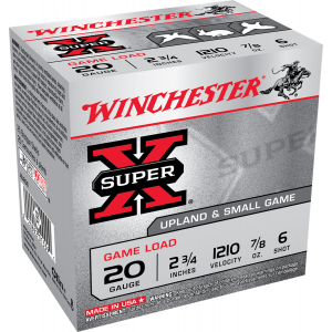 WINCHESTER Ammo Xu206 Super X Game Load 20 Gauge 2.75 In 7/8 Oz 6 Shot 25 Per Box/ 10 Case