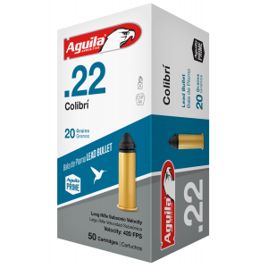 AGUILA 1b220337 Colibri Rimfire 22 Lr 20 Gr Lead 50 Per Box/ 20 Cs