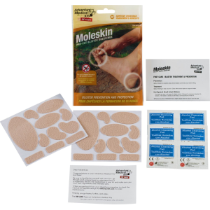Adventure Medical Kits 01550400 Moleskin Blister Prevention Brown 22 Precut Shapes