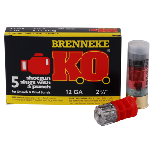BRENNEKE Sl122ko K.o. 12 Gauge 2.75 In 1 Oz Slug Shot 5 Per Box/ 50 Cs