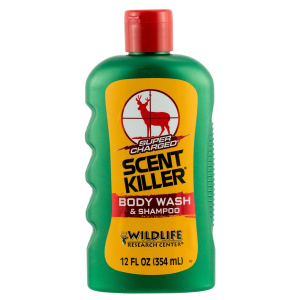 Wildlife Research 54012 Scent Killer Super Charged Body Wash/Shampoo Odor Eliminator Odorless Scent 12 oz Bottle