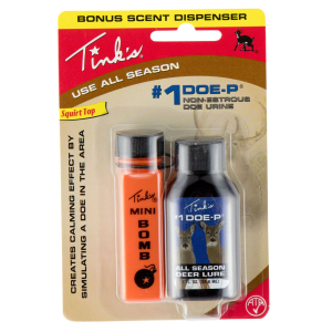 Tinks W6249 #1 Doe-P w/Mini Bomb Deer Attractant Doe Urine Scent 1oz Bottle