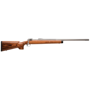 Savage Arms 01270 12 BVSS 22-250 Rem Caliber with 4+1 Capacity, 26 in Barrel, Matte Stainless Metal Finish & Natural Brown Laminate Stock Right Hand (Full Size), Rifle