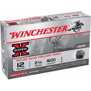 WINCHESTER Ammo X12rs15 Super X 12 Gauge 2.75 In 1 Oz Rifled Slug Shot 5 Per Box/ 50 Case