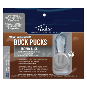 Tinks W5282 BL Trophy Buck Buck Pucks Deer Attractant Buck Urine Scent Hang 3 Pack