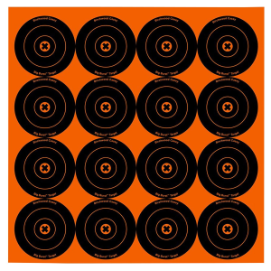 Birchwood Casey 36348 Big Burst Revealing Target Self-Adhesive Paper Black/Orange 3 in Bullseye 48 Targets