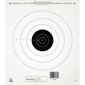 Champion Traps & Targets GB3 NRA Target, 50 Feet Pistol Timed & Rapid Fire, 12 Pack 40751