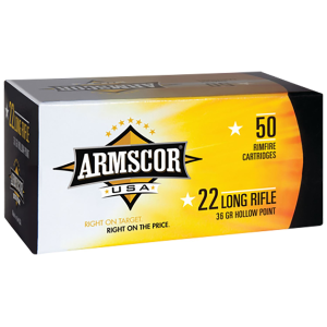 480601550015 ARMSCOR 50015ph Precision 22 Lr 36 Gr High Velocity Hollow Point 50 Per Box/ 100 Cs 480601550015 75062