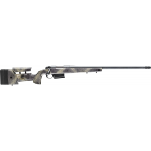 Bergara Rifles B14LM357 B-14 Wilderness HMR 7mm Rem Mag 5+1 24in Threaded Barrel, Sniper Gray Cerakote, Woodland Camo Stock
