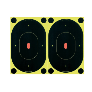 Birchwood Casey 34710 Shoot-N-C Reactive Target Self-Adhesive Paper Handgun Black/Yellow 2- 7 in Silhouette Includes Pasters 6 Pack