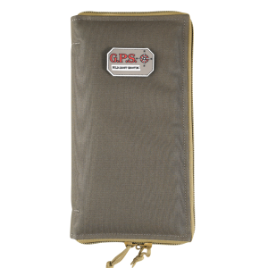 G*Outdoors GPS-865PSRK Pistol Sleeve Medium Rifle Green with Khaki Trim with Locking Zippers & Thin Design Holds 1 Handgun - G Outdoors