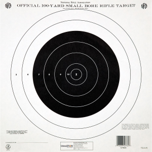 Champion Traps & Targets GTQ4 NRA Target, 100 Yard Single Bullseye, 12 Pack 40762