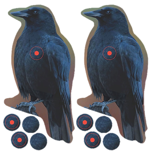 Birchwood Casey 34787 Shoot-N-C Reactive Target Self-Adhesive Paper Black 8 in Crow Includes Pasters 12 PK