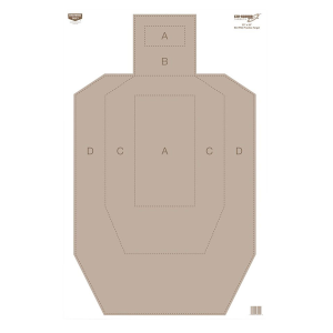 Birchwood Casey 37029 EZE-Scorer IPSC Silhouette Paper Hanging Universal 23 in x 35 in Tan 5 Pack