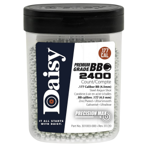 Daisy 24 PrecisionMax Premium 177 Zinc Plated Steel 2400 Per Bottle
