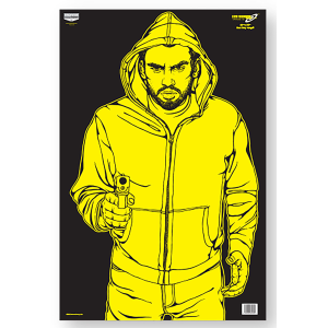 Birchwood Casey 37035 EZE-Scorer Silhouette Paper Hanging 23 in x 35 in Black/Yellow 5 Pack