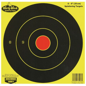 Birchwood Casey 35908 Dirty Bird 8 in Bullseye Paper Hanging Universal Black/Yellow 8 Per Pkg
