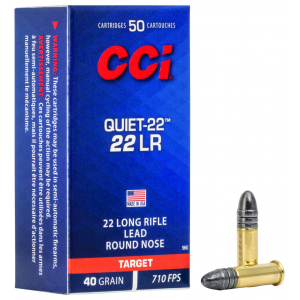 CCI 960 Quiet-22 22 Lr 40 Gr Lead Round Nose 50 Per Box/ 100 Cs